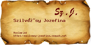 Szilvásy Jozefina névjegykártya